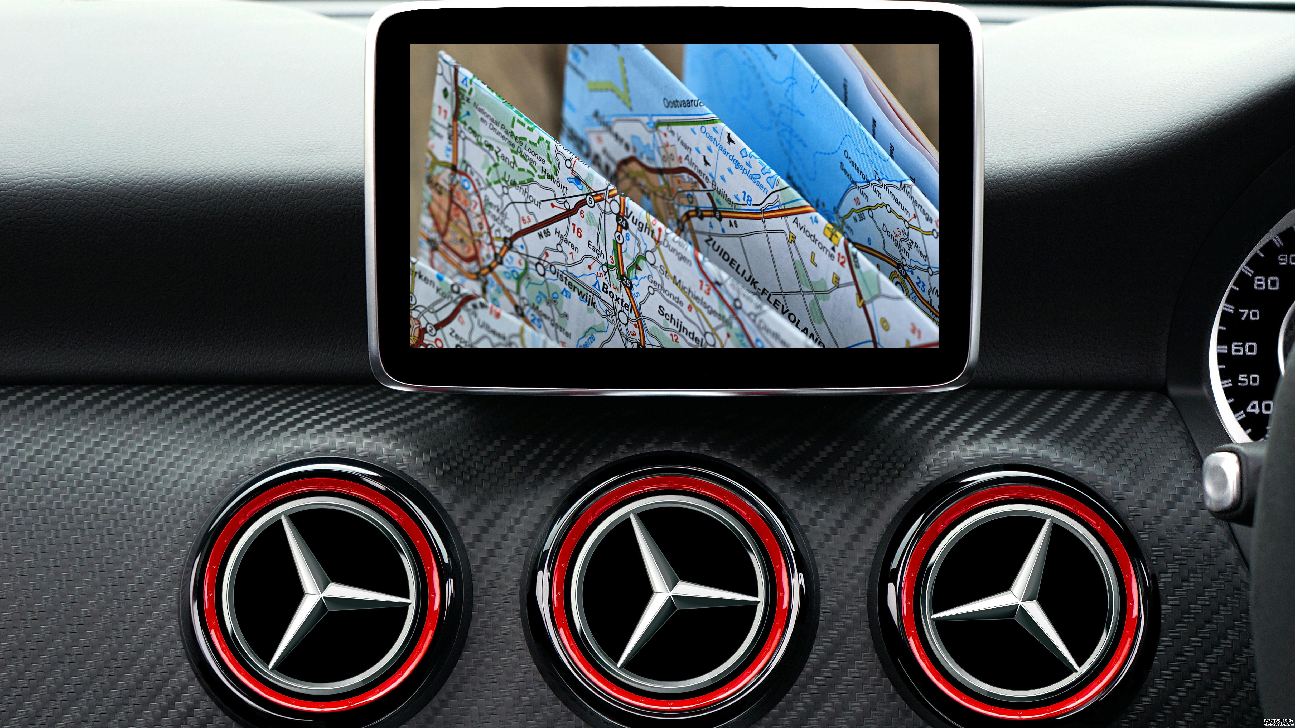 LCD screen on the car