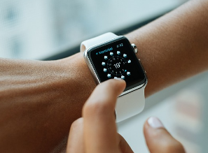 LCD screen on the watch
