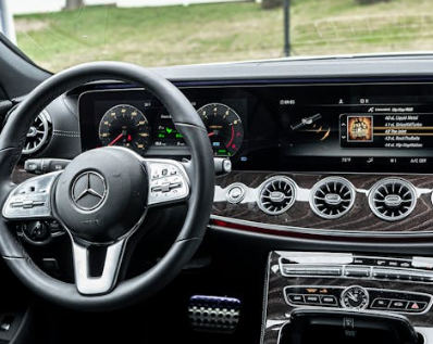 The dashboard on the car