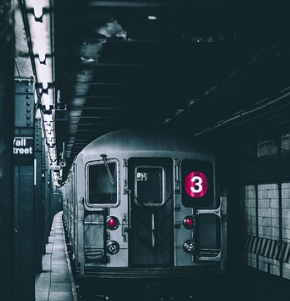 The display screen on the train